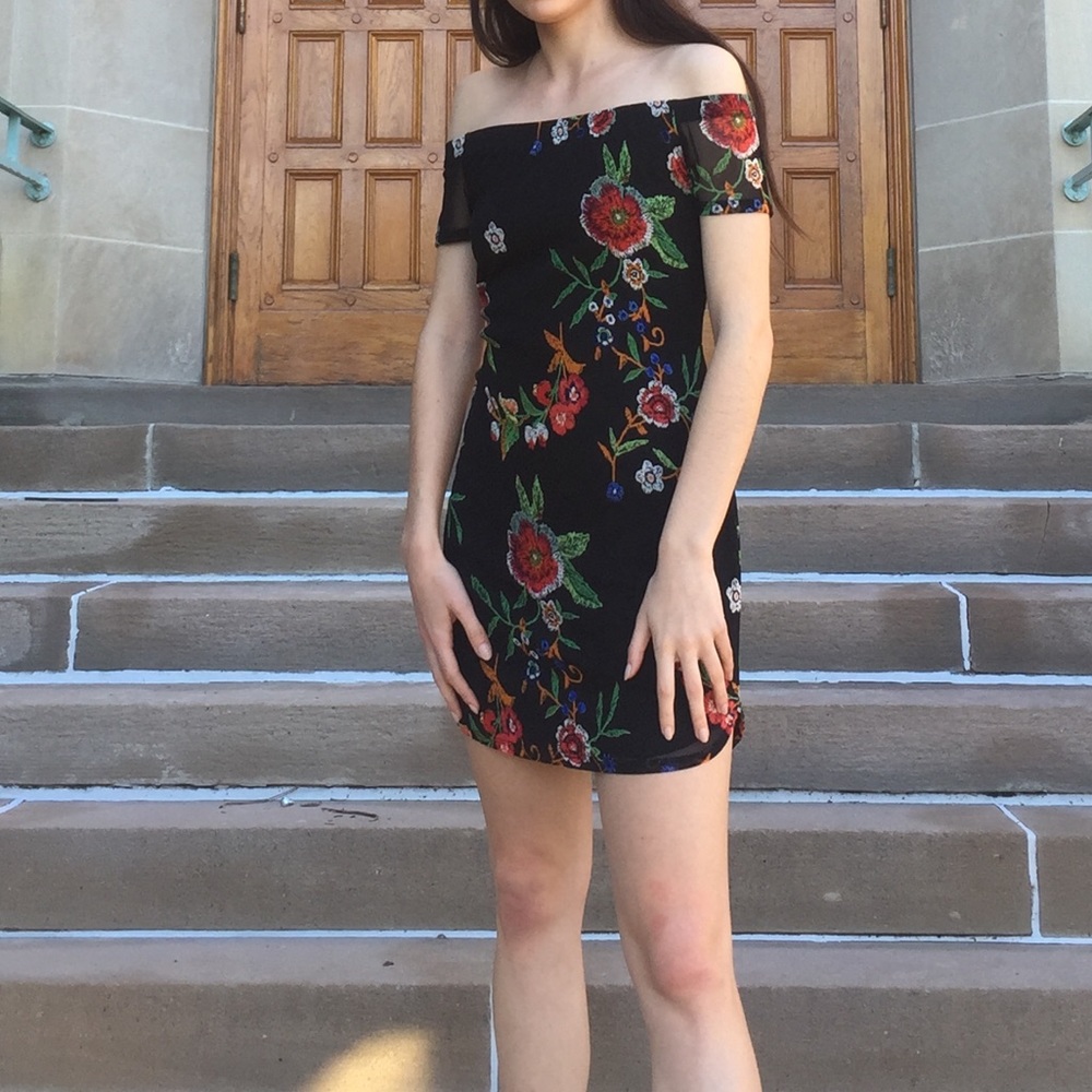 Off the shoulder floral dress